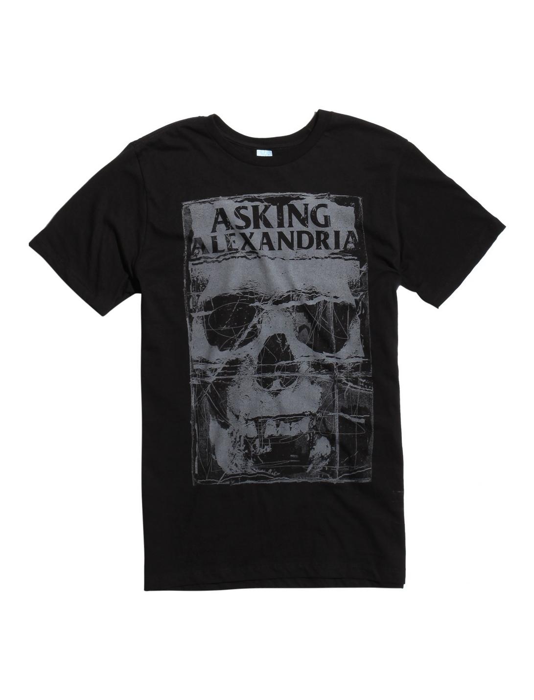 Asking Alexandria Skull T-Shirt, BLACK, hi-res