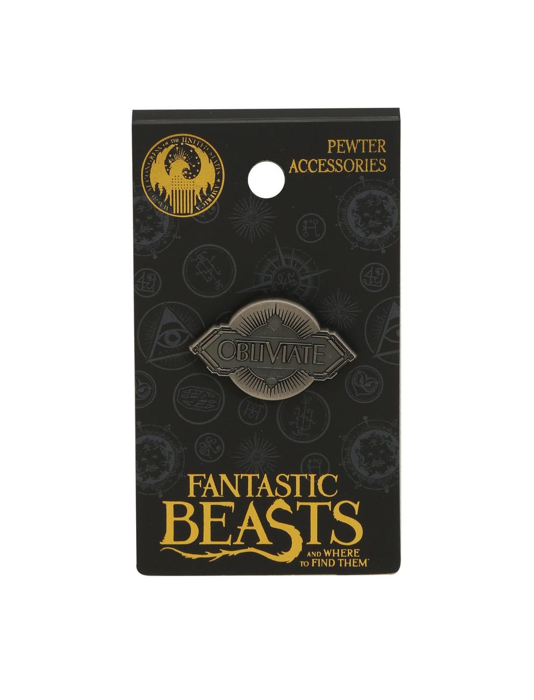 Fantastic Beasts And Where To Find Them Obliviate Pewter Pin, , hi-res