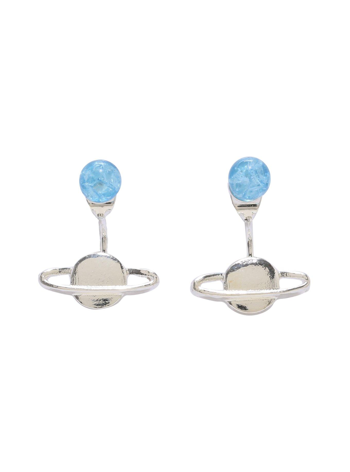 Blackheart Hanging Planet Earrings, , hi-res