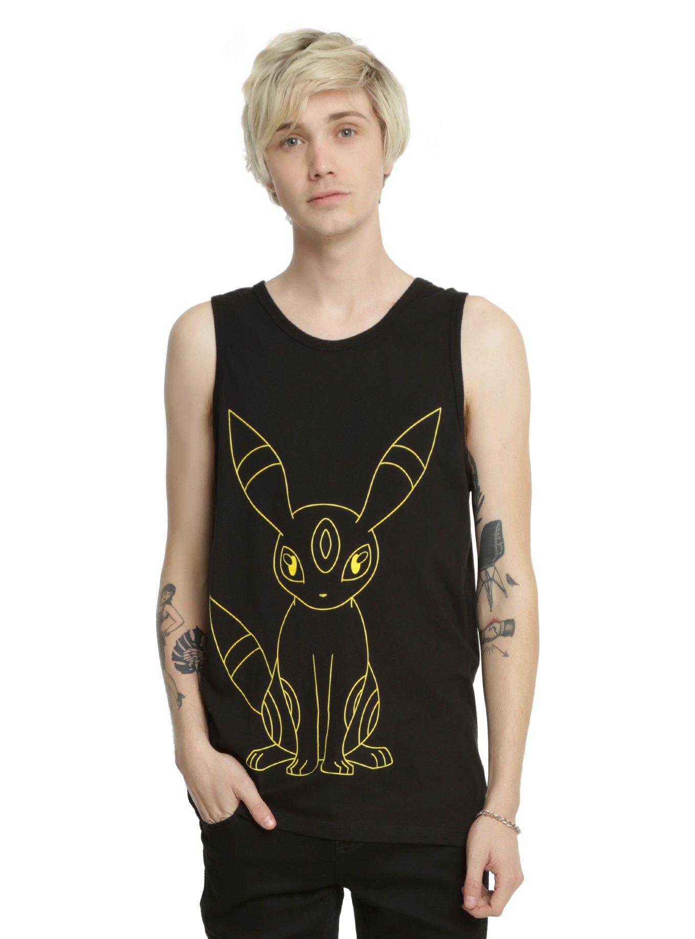 Pokemon Umbreon Outline Tank Top, BLACK, hi-res