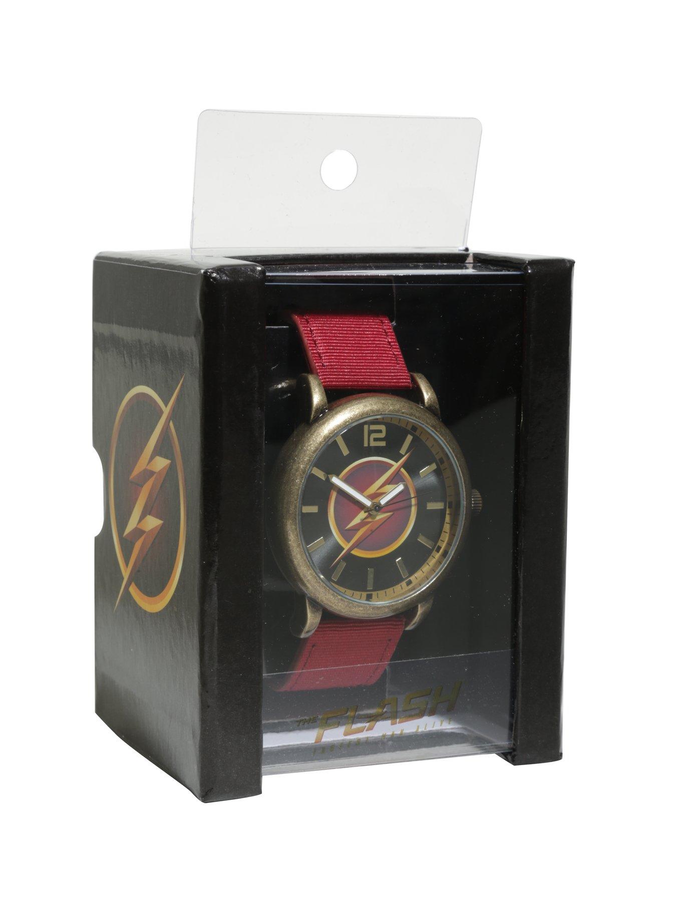 DC Comics The Flash Gold Tone Watch, , hi-res