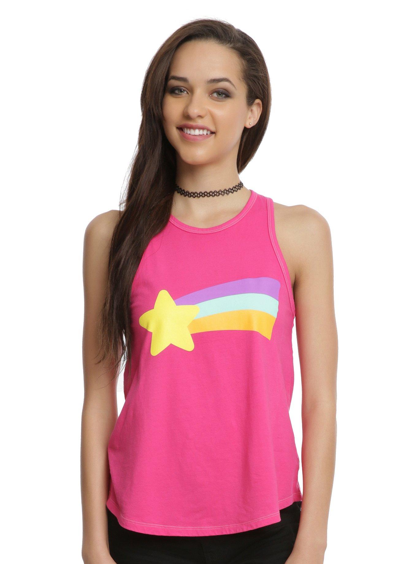 Gravity Falls Mabel Rainbow Shooting Star Tank Top, PINK, hi-res