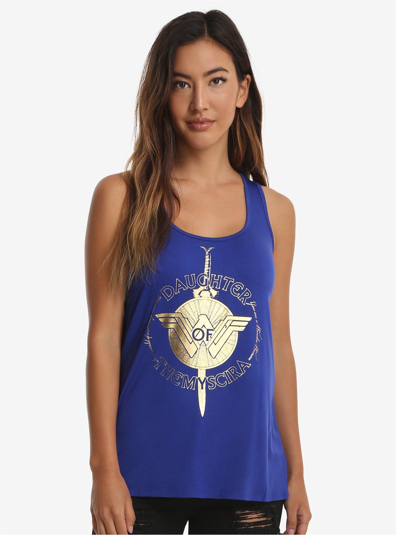 Her Universe DC Comics Wonder Woman Daughter Of Themyscira Sword Tank Top, BLUE, hi-res