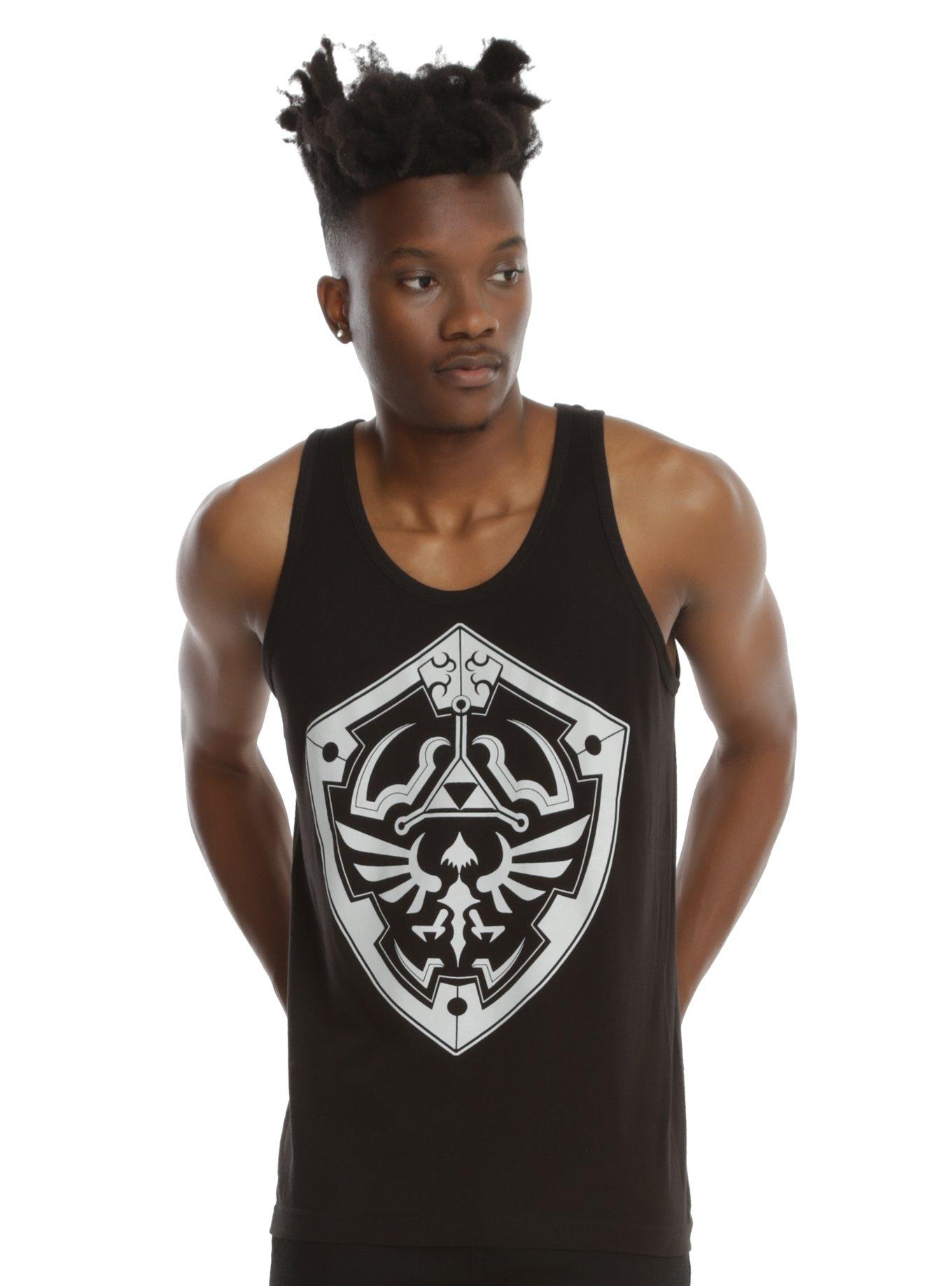 The Legend Of Zelda: Ocarina Of Time 3D Dark Link Shield Tank Top, BLACK, hi-res