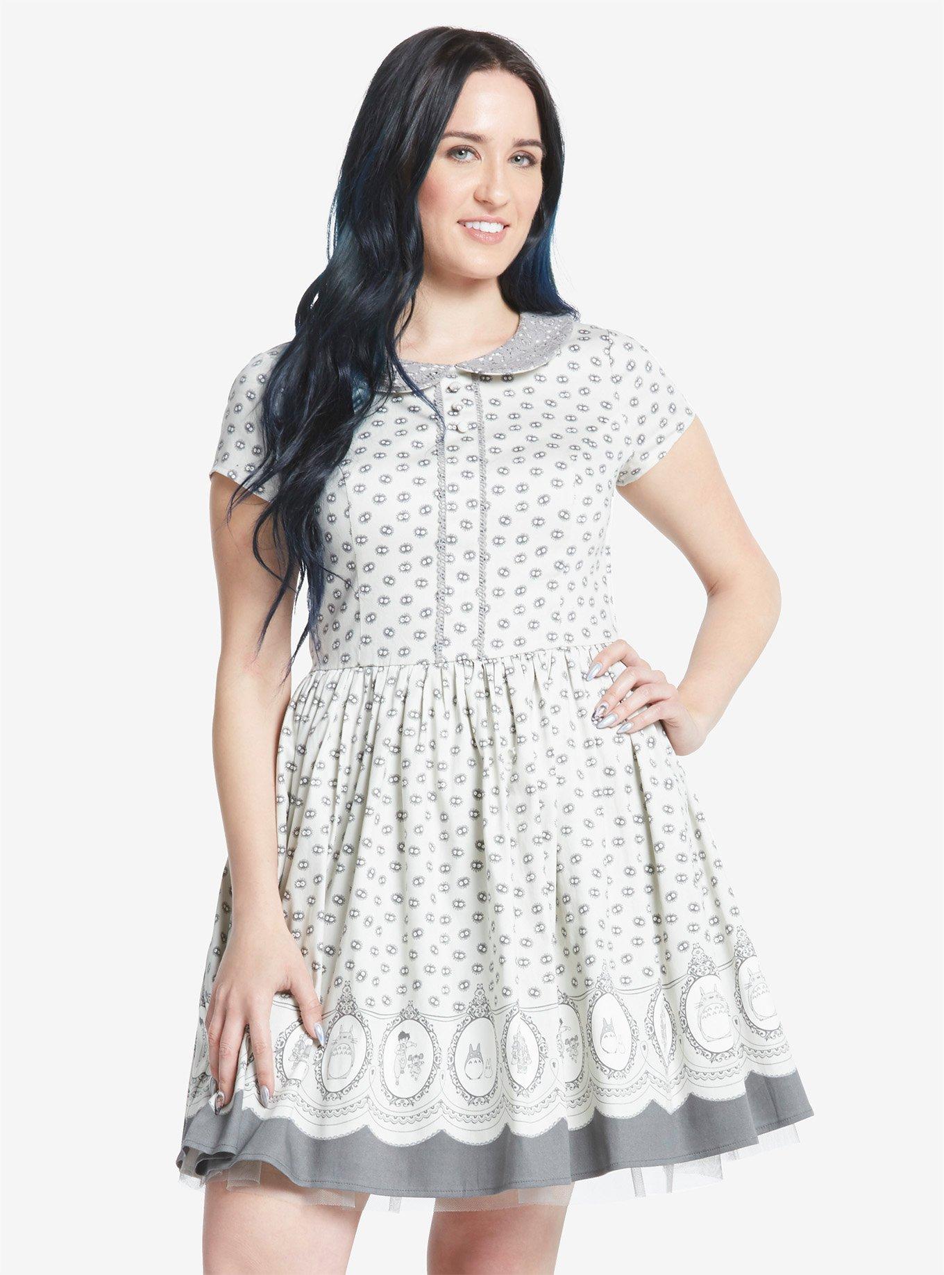 Studio Ghibli My Neighbor Totoro Family Portraits Dress, GREY, hi-res