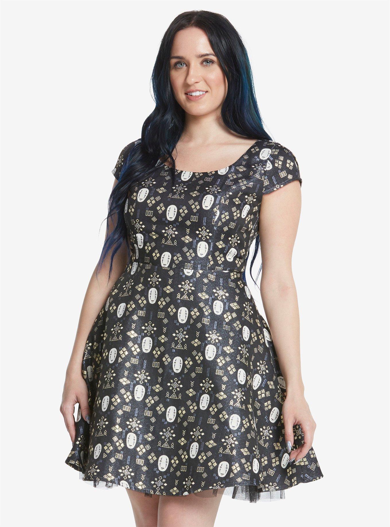 Studio Ghibli Spirited Away Posh No-Face Dress, GREY, hi-res