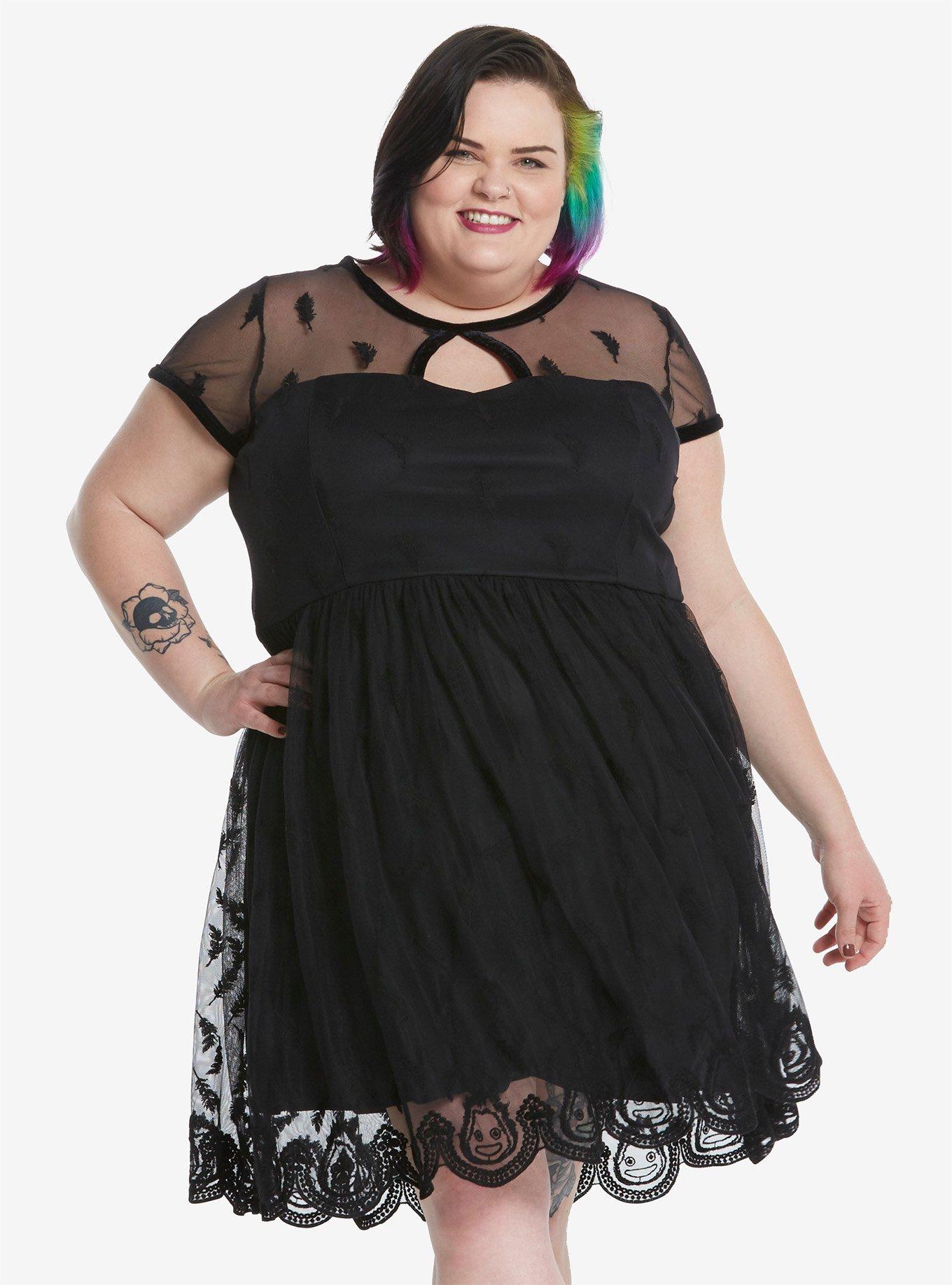 Studio Ghibli Howl's Moving Castle Calcifer Vignette Dress Plus Size, , hi-res