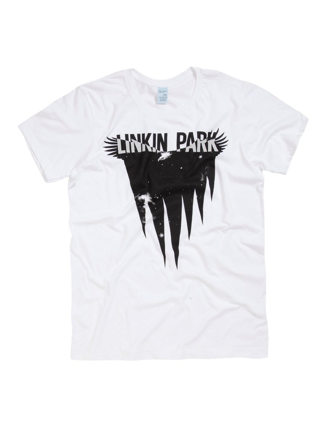 Linkin Park Galaxy Eagle Logo T-Shirt, WHITE, hi-res