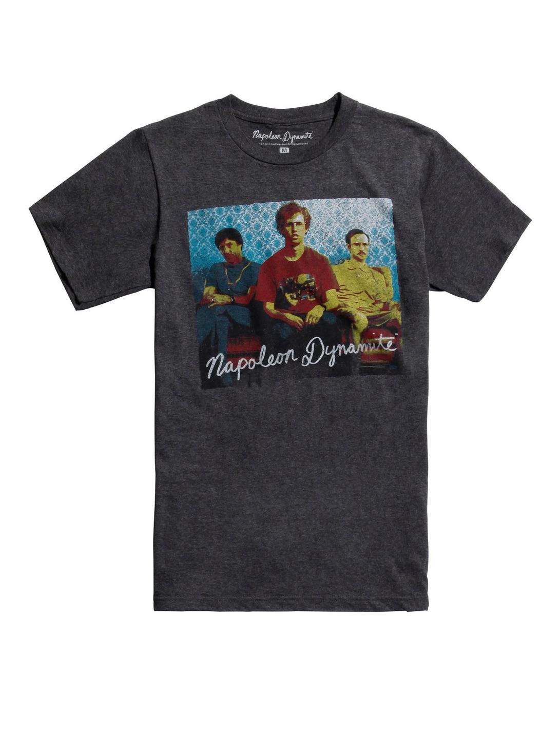 Napoleon Dynamite Family Photo Couch T-Shirt, CHARCOAL, hi-res
