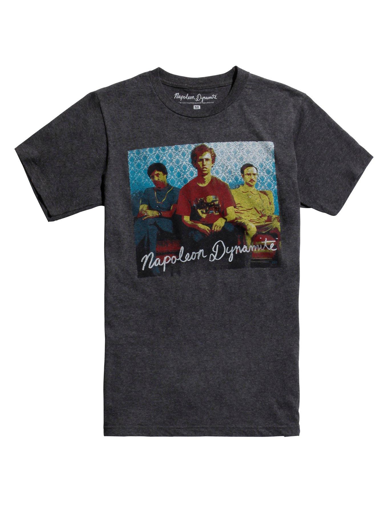 Napoleon Dynamite Family Photo Couch T-Shirt, CHARCOAL, hi-res