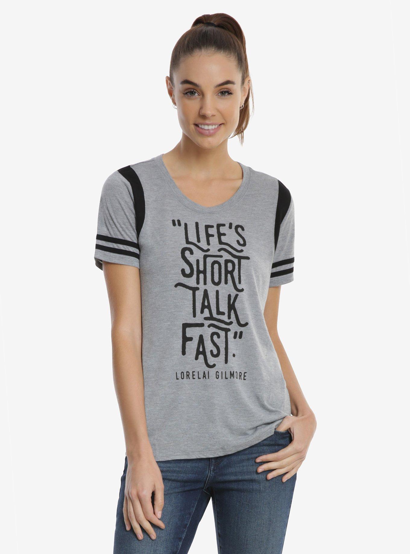 Gilmore Girls Talk Fast Womens Tee, GREY, hi-res
