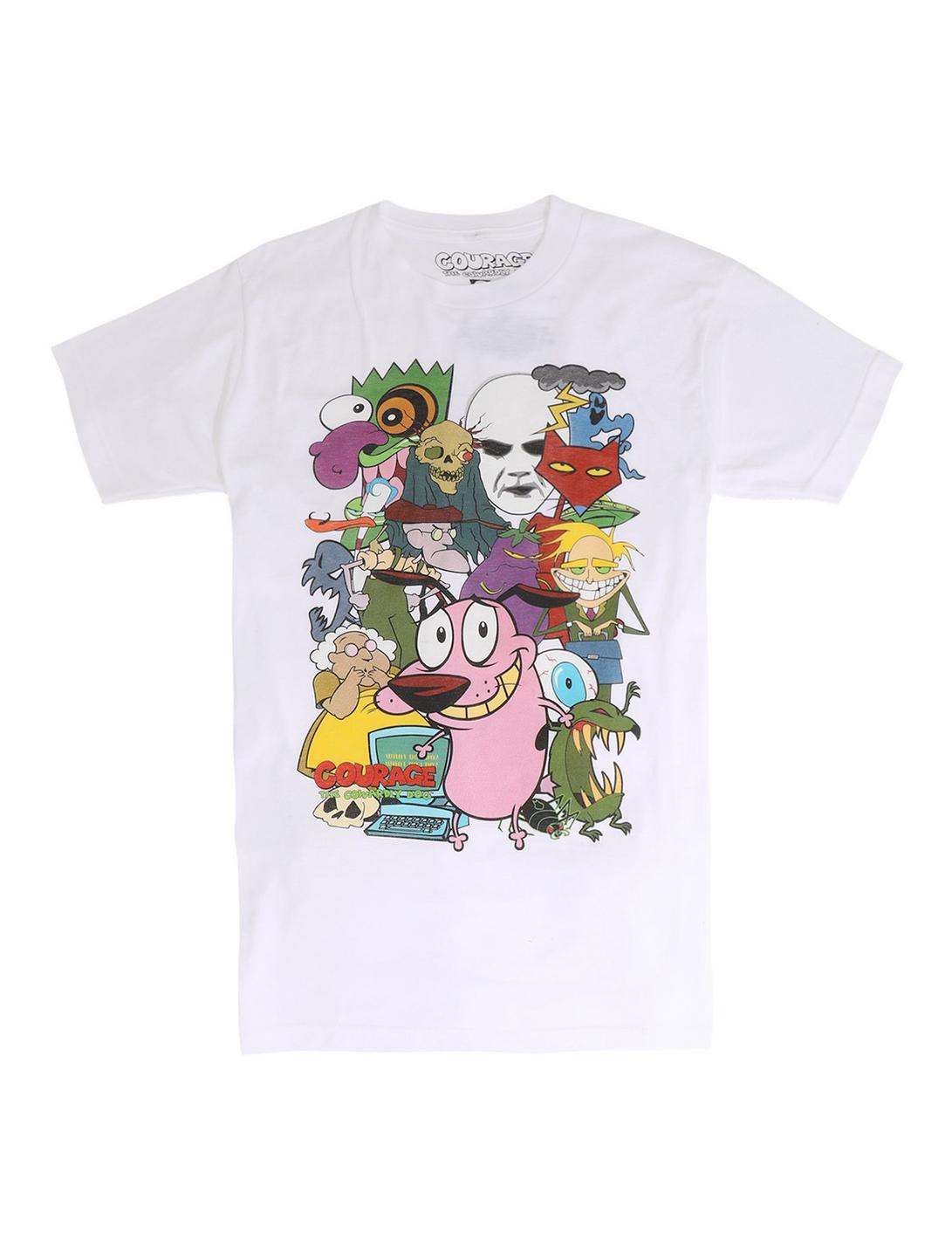 Courage The Cowardly Dog Characters T-Shirt, WHITE, hi-res