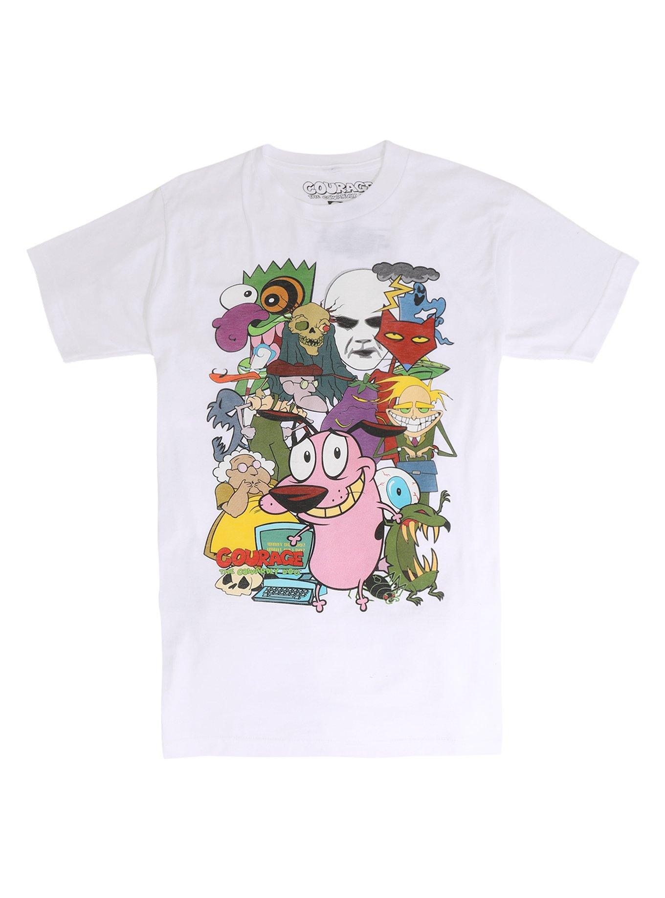 Courage The Cowardly Dog Characters T-Shirt, WHITE, hi-res