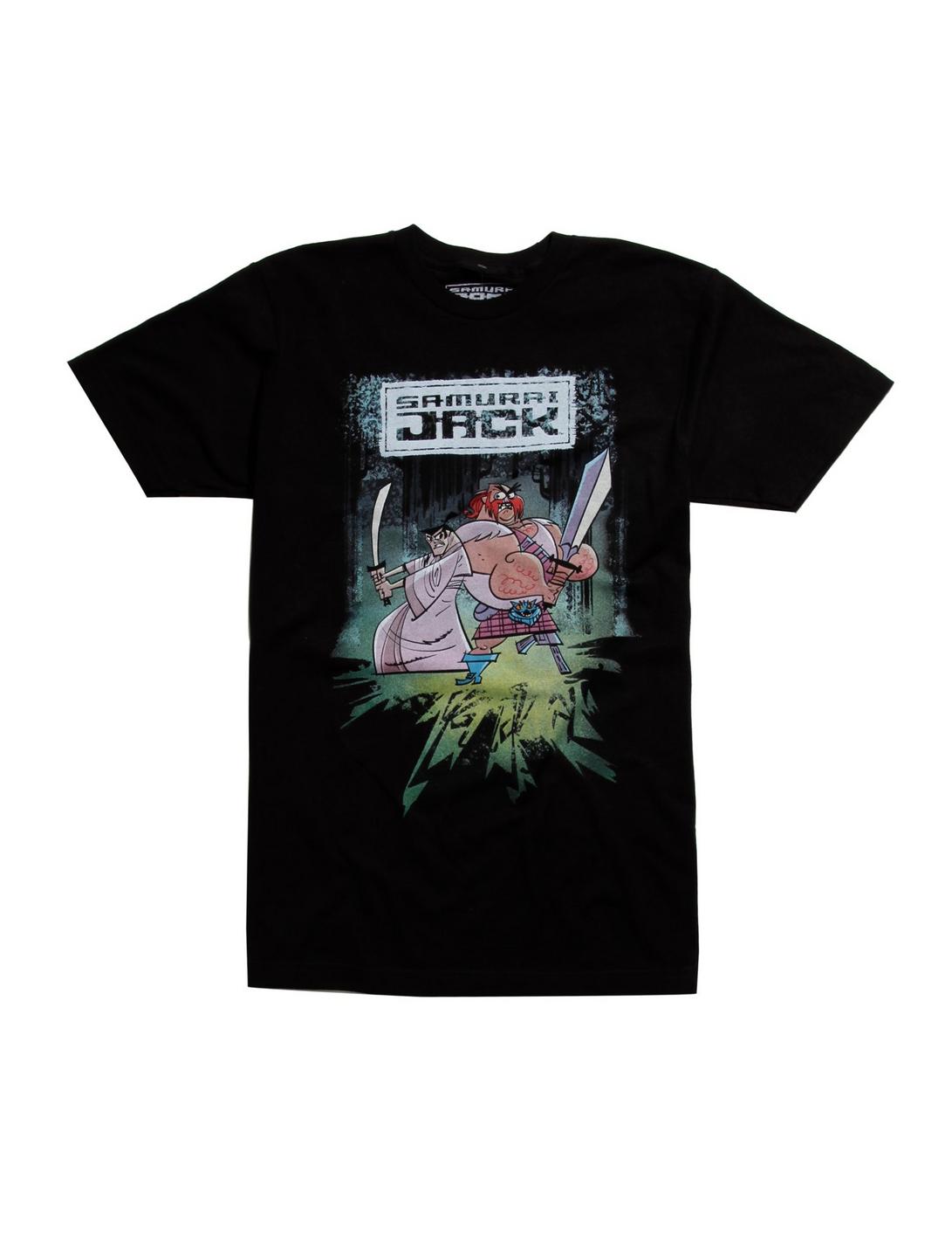 Samurai Jack Scotsman Battle T-Shirt, BLACK, hi-res