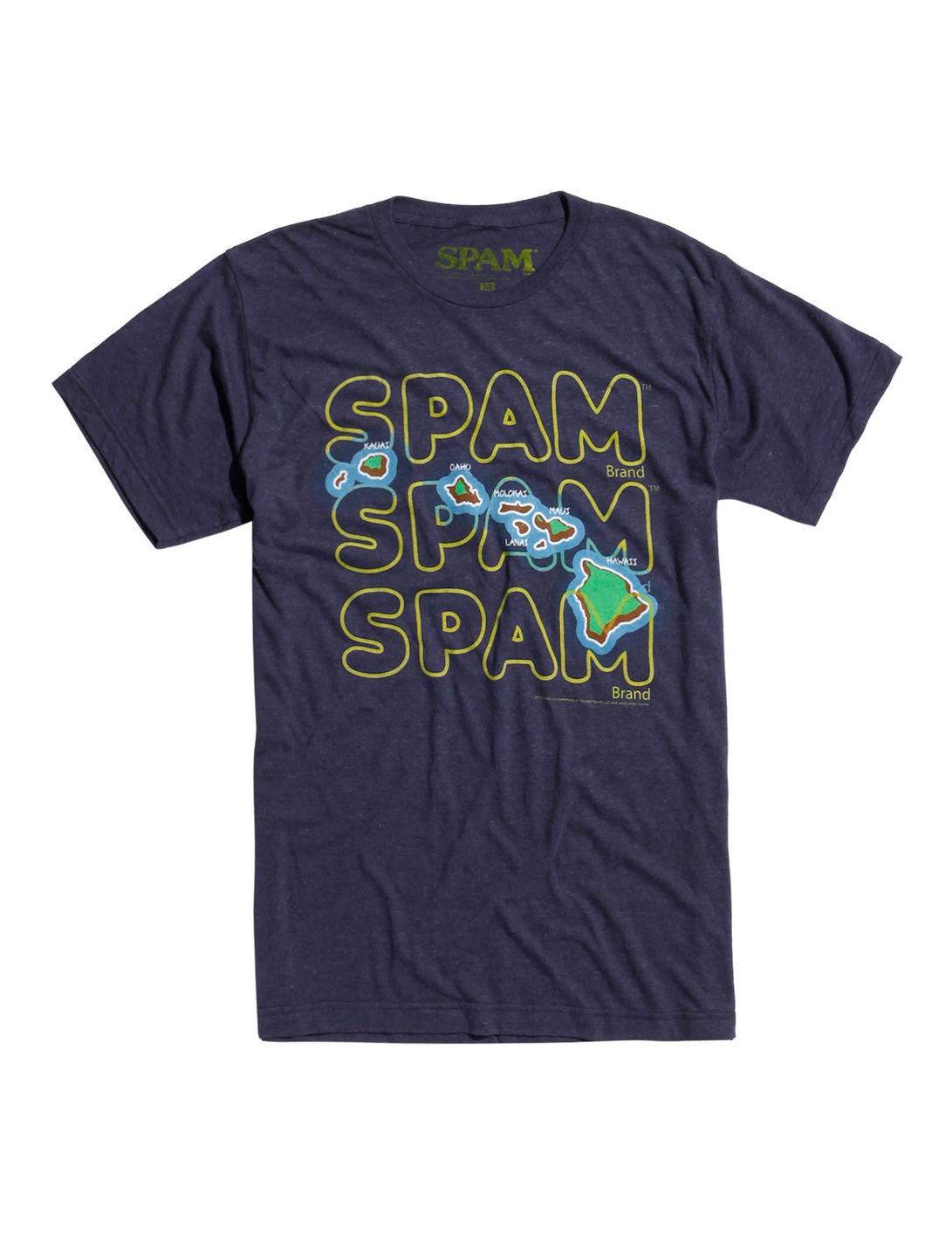Spam Hawaii Island Chain Tri-Blend T-Shirt, BLUE, hi-res