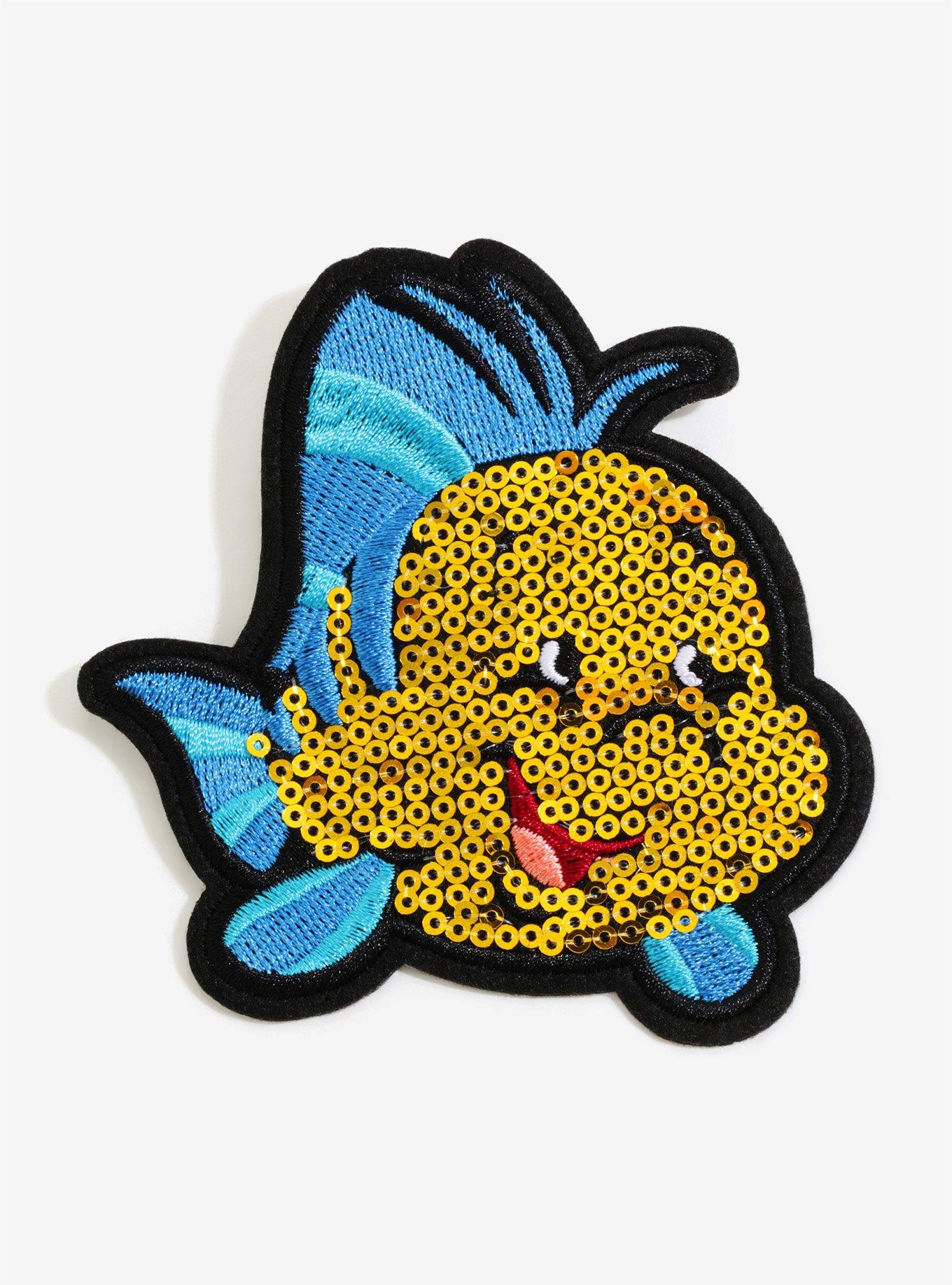 Disney The Little Mermaid Flounder Sequin Patch - BoxLunch Exclusive, , hi-res