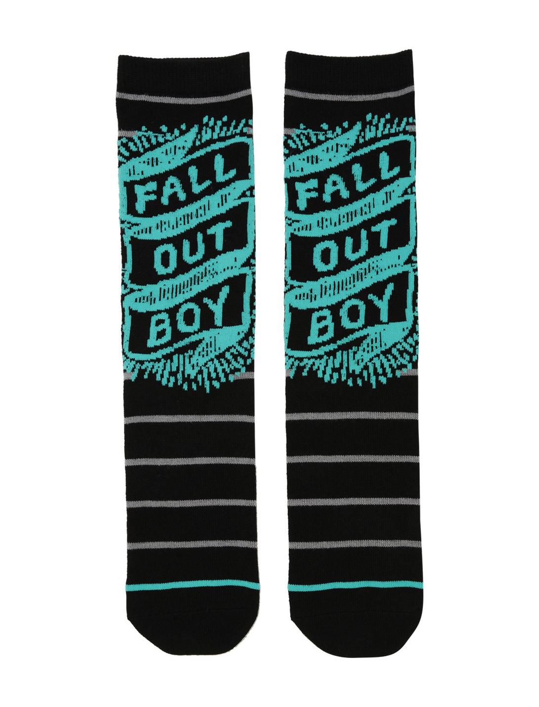 Fall Out Boy Banner Logo Crew Socks, , hi-res