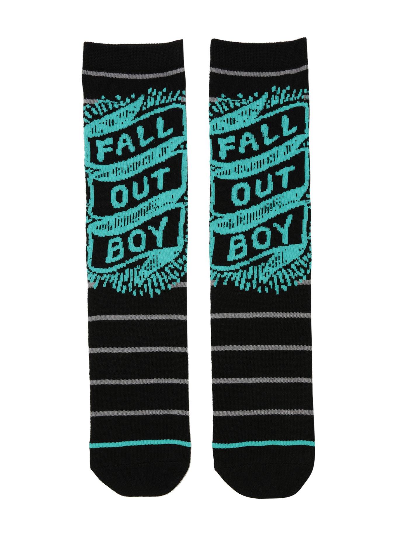 Fall Out Boy Banner Logo Crew Socks, , hi-res
