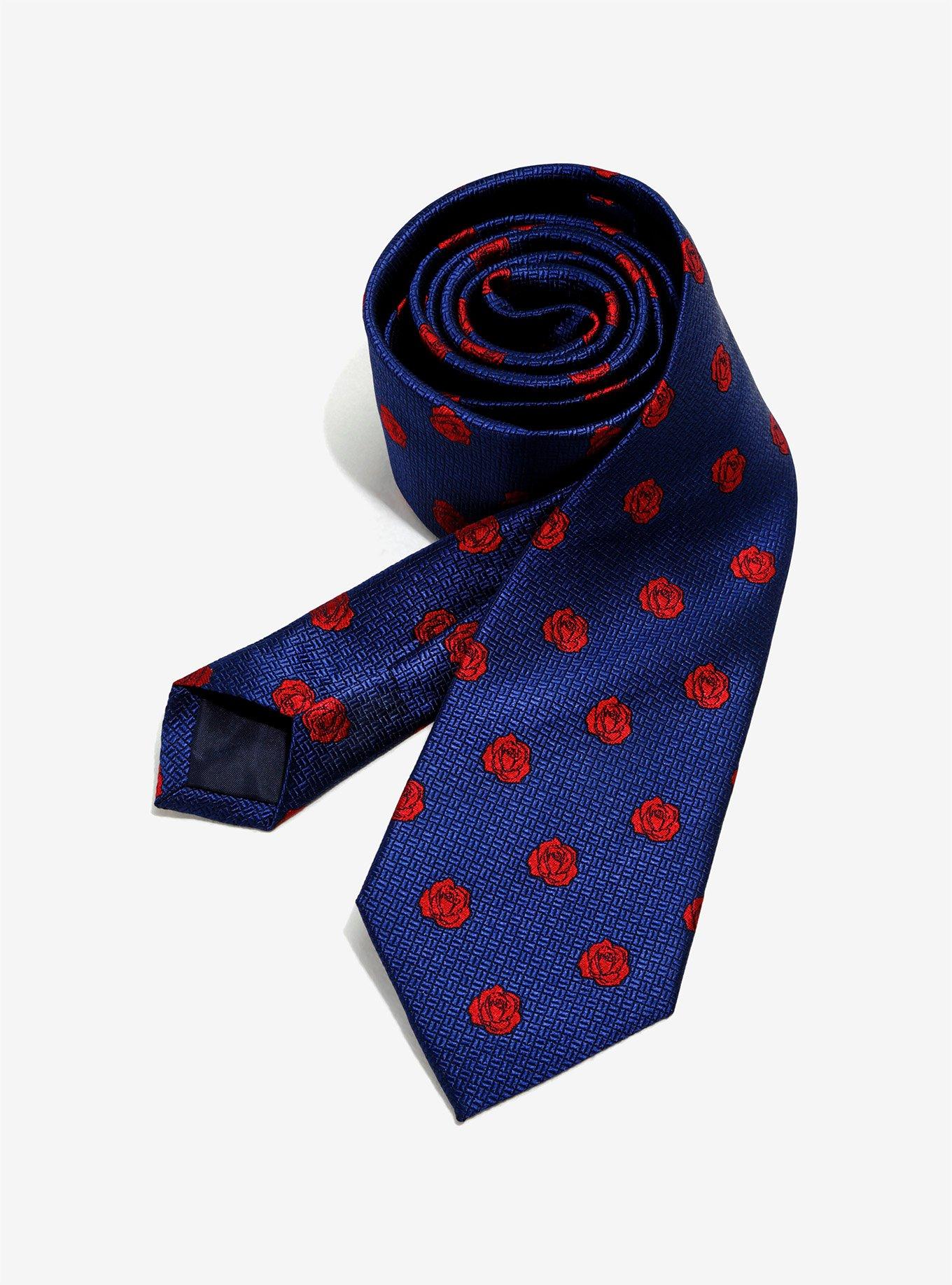 Cufflinks Disney Beauty And The Beast Rose Tie, , hi-res