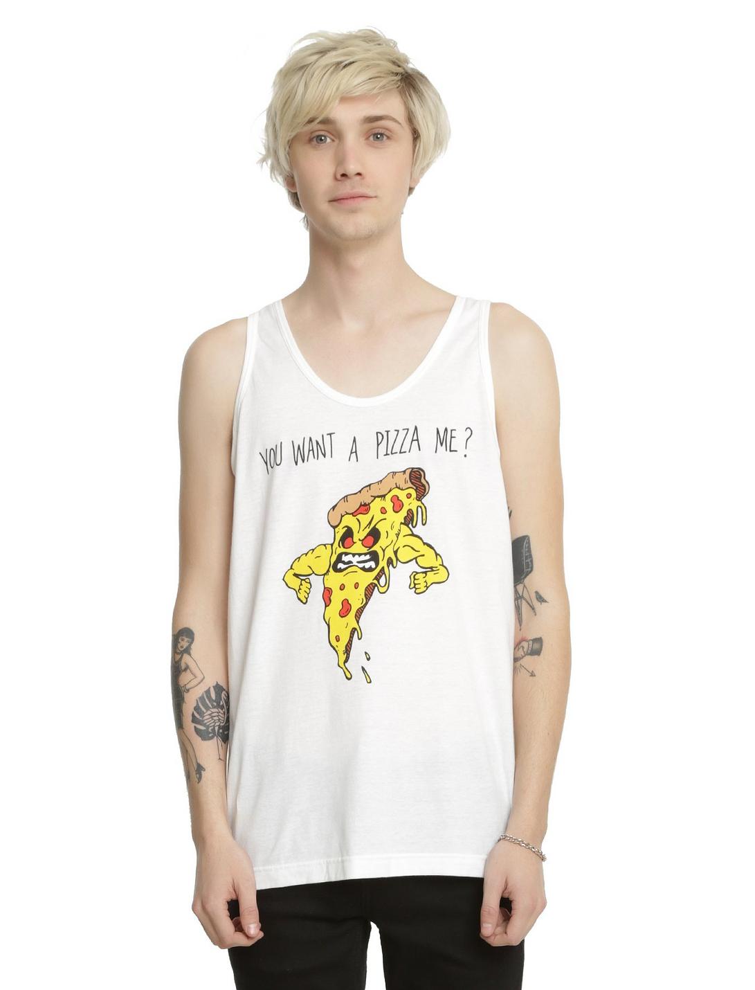 Wanna Pizza Me Tank Top, WHITE, hi-res