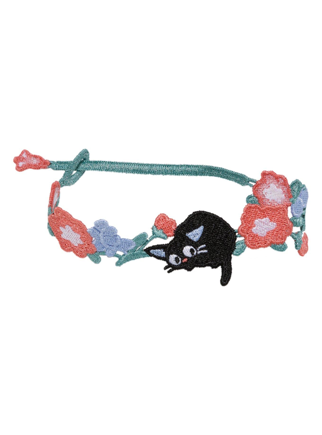 Studio Ghibli Kiki's Delivery Service Jiji Floral Lace Crochet Bracelet, , hi-res