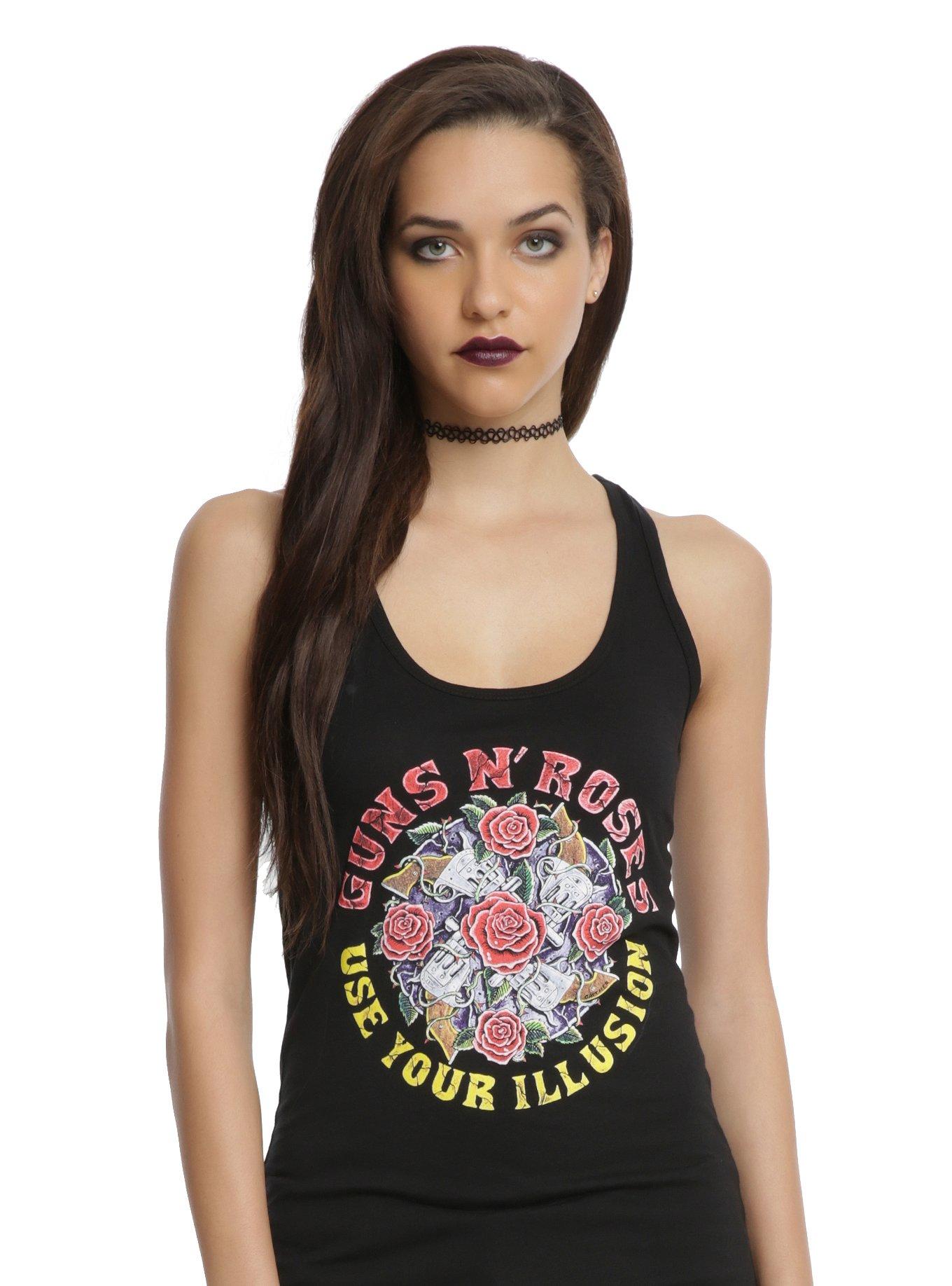 Guns N' Roses Use Your Illusion Girls Tank Top, BLACK, hi-res