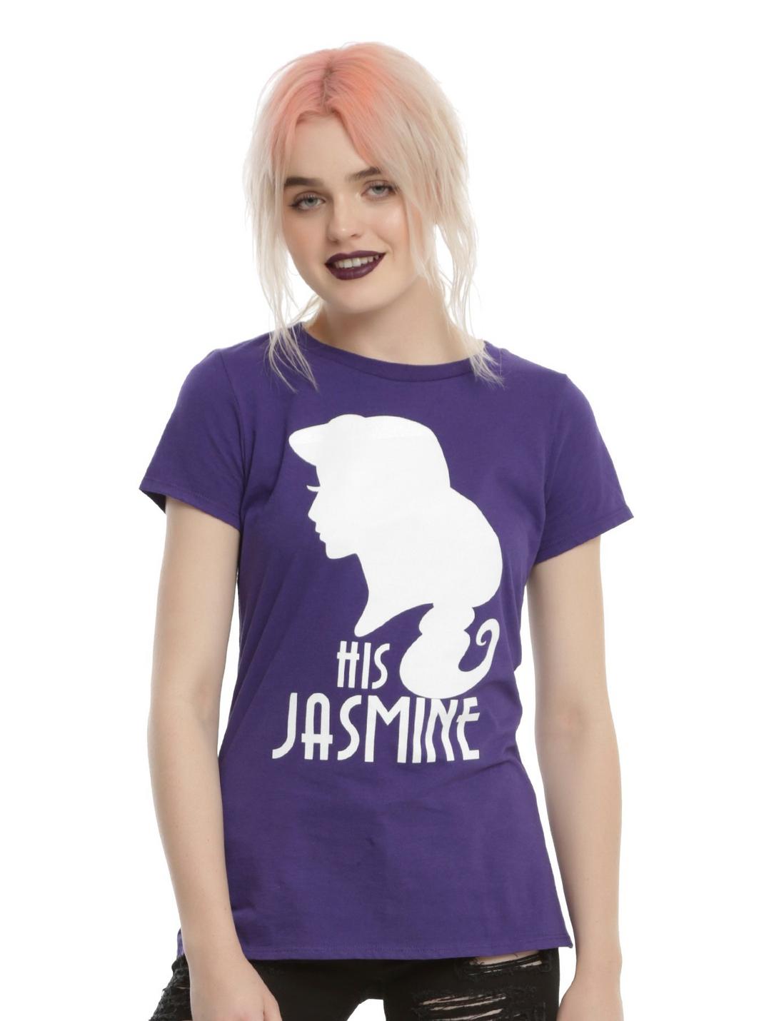 Disney Aladdin His Jasmine Silhouette Girls T-Shirt, PURPLE, hi-res