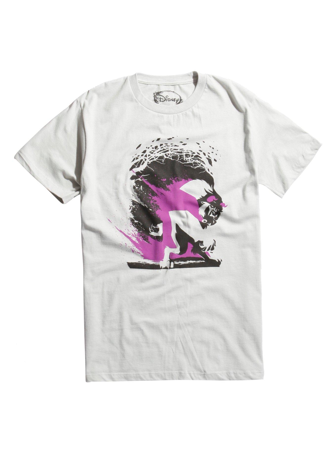 Disney Beauty And The Beast Beast Silhouette T-Shirt, GREY, hi-res