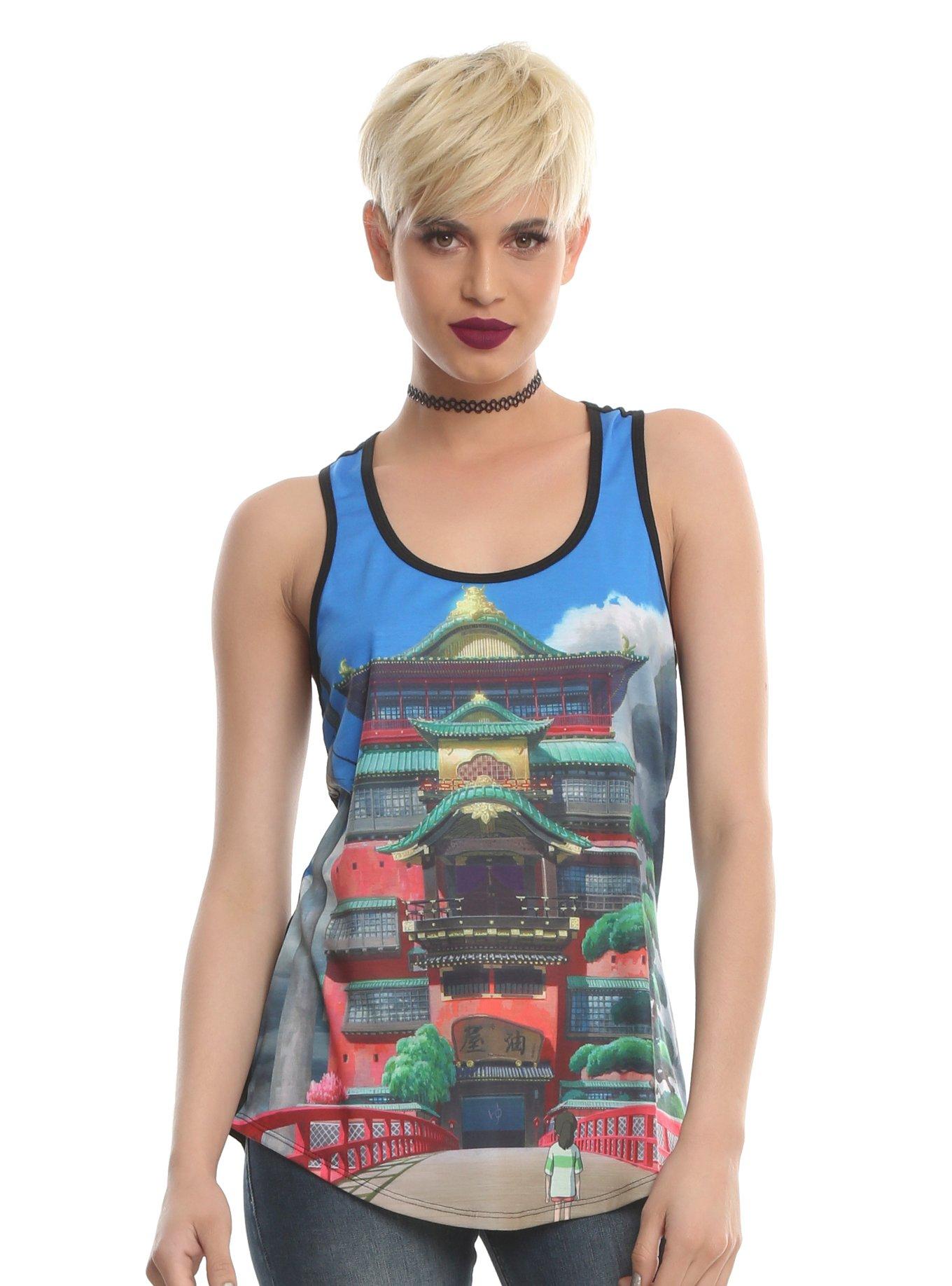 Her Universe Studio Ghibli Spirited Away Chihiro Bath House Girls Tank Top, BLACK, hi-res