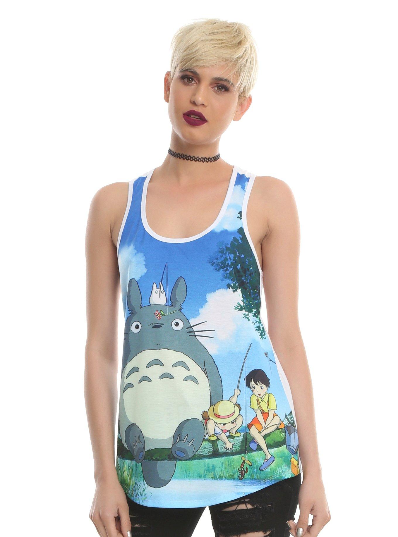 Her Universe Studio Ghibli My Neighbor Totoro Fishing Girls Tank Top, WHITE, hi-res