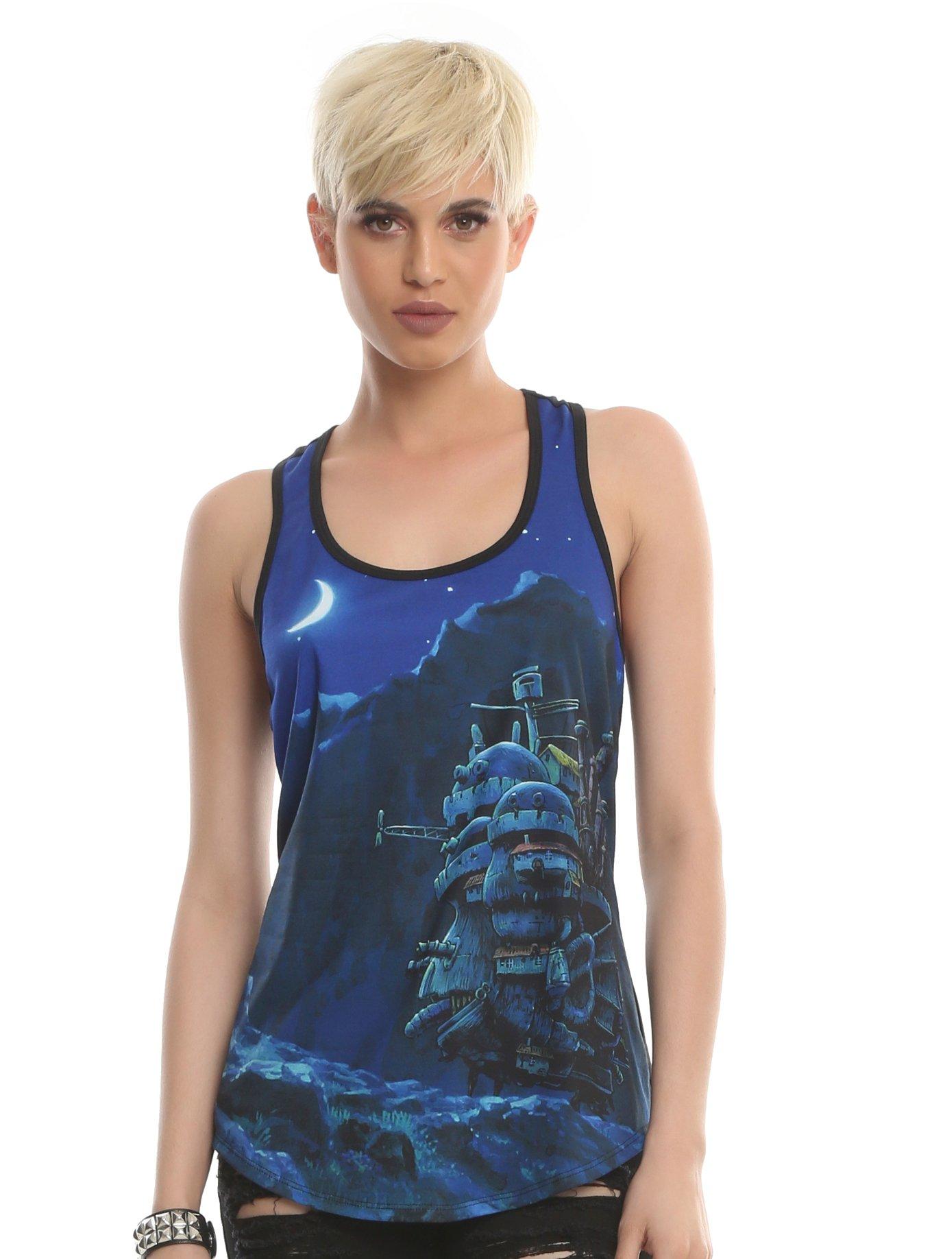 Studio Ghibli Howl's Moving Castle Girls Tank Top, BLACK, hi-res