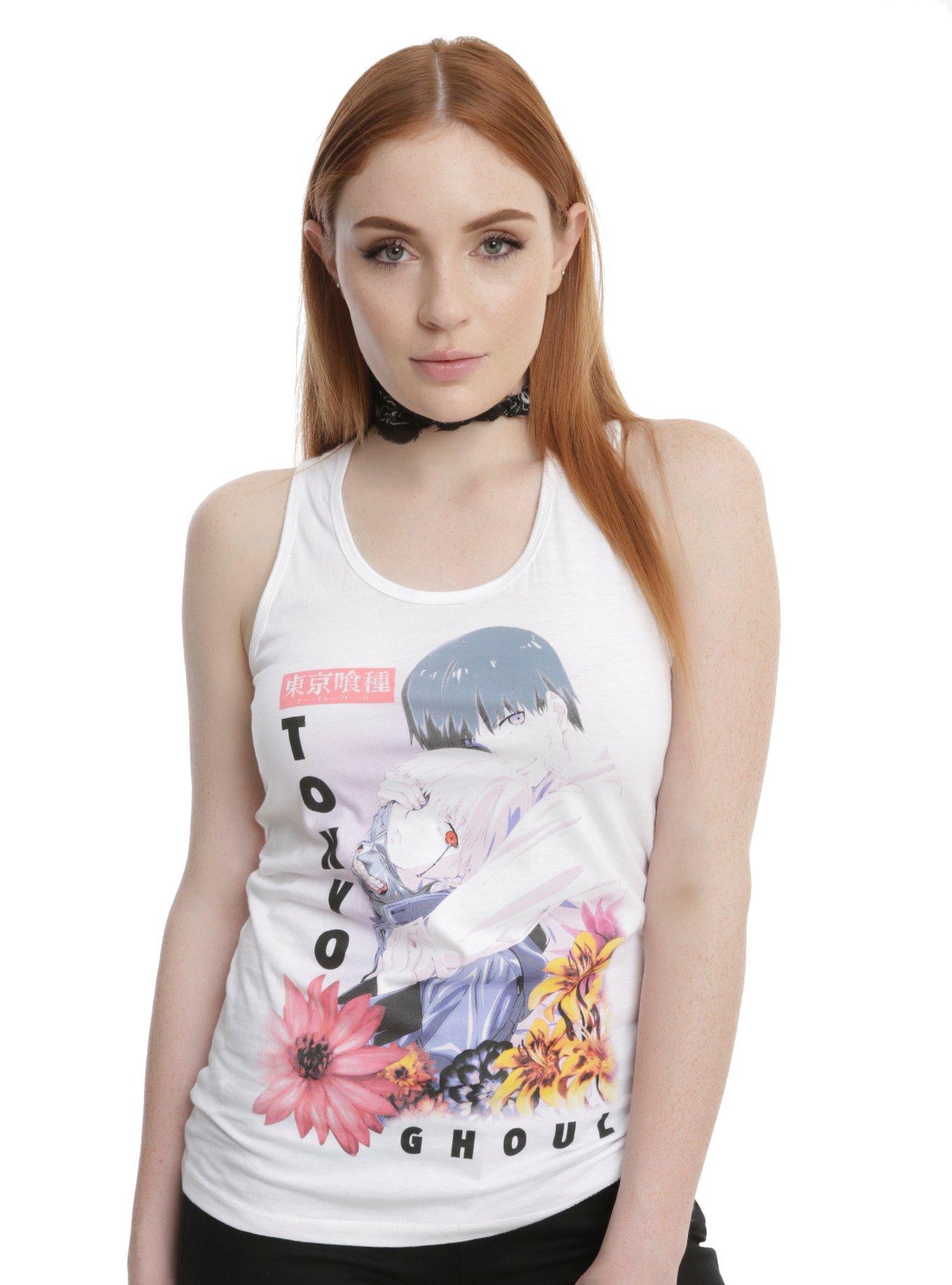 Tokyo Ghoul Before And After Ken Kaneki Girls Tank Top, WHITE, hi-res