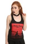 Attack On Titan Red Silhouette Girls Tank Top, BLACK, hi-res