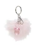 Pastel Pink Puff & Pacifier Key Chain, , hi-res