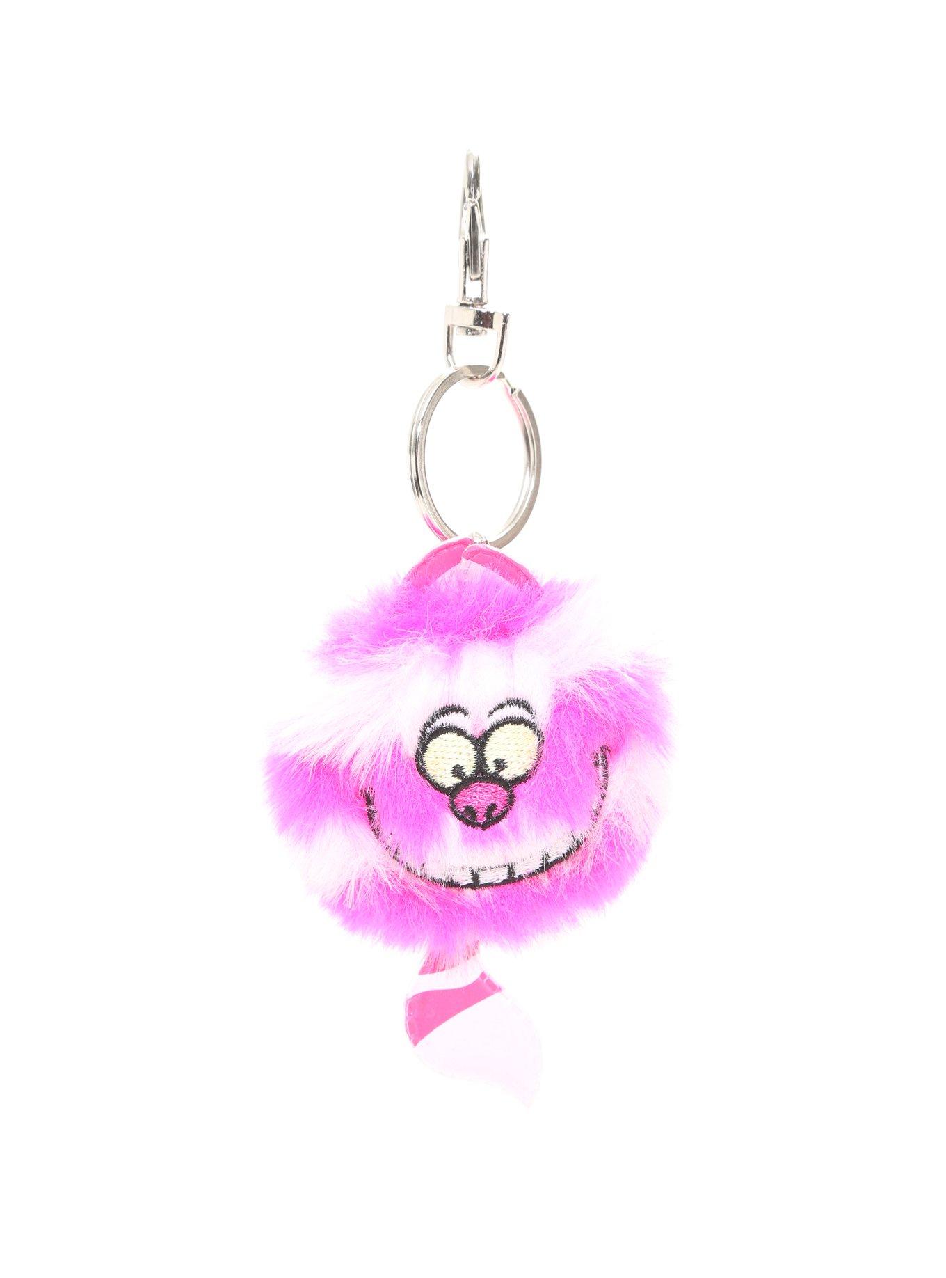 Disney Alice In Wonderland Cheshire Cat Puff Key Chain, , hi-res