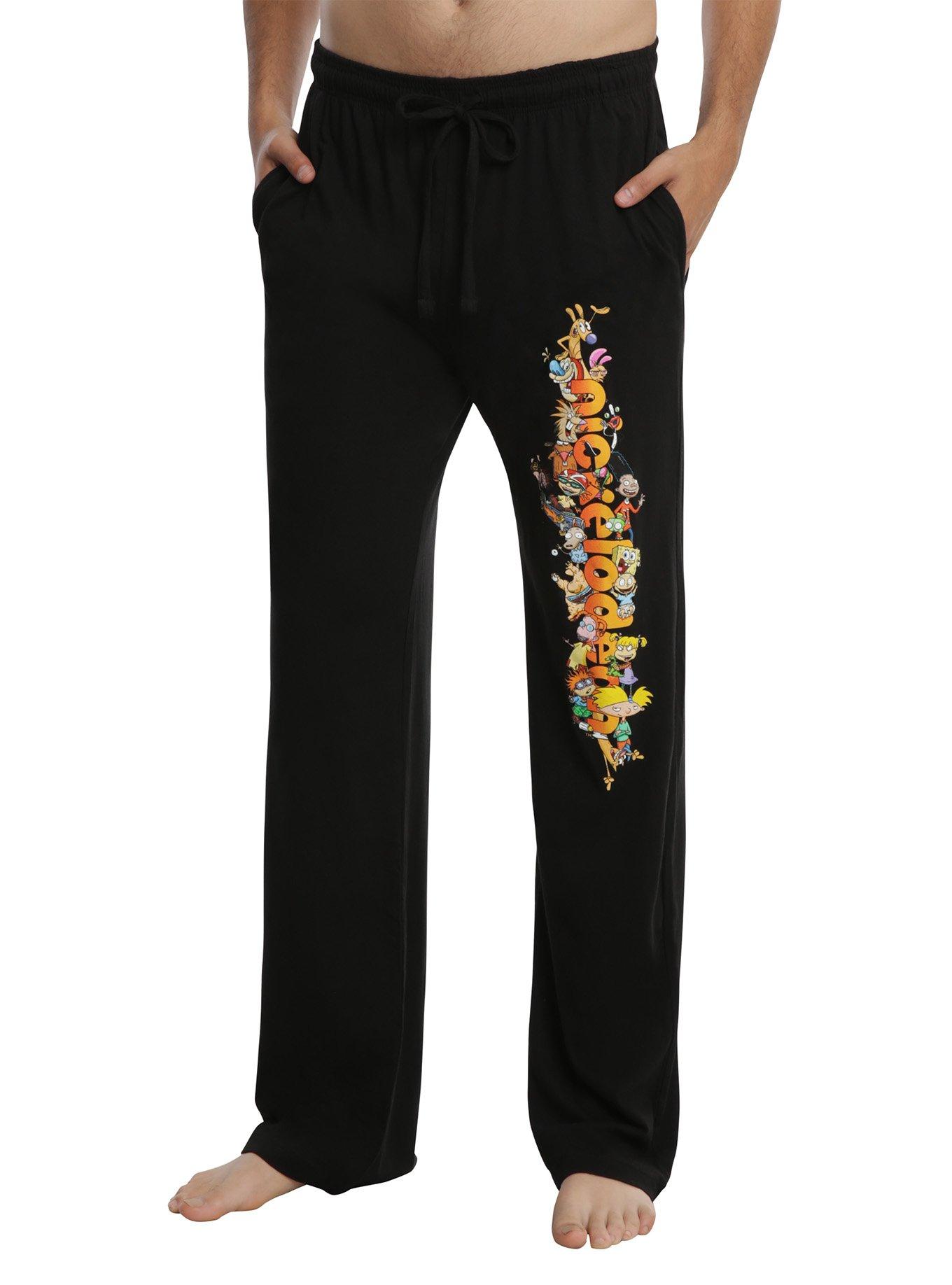 Nickelodeon Retro Cartoon Guys Pajama Pants, GREY, hi-res