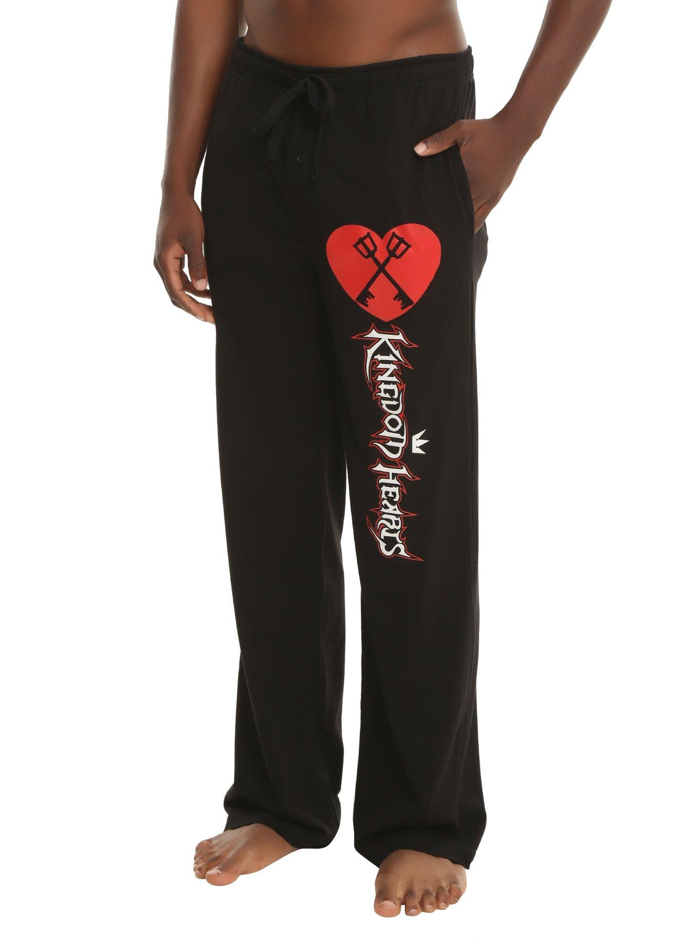 Disney Kingdom Hearts Keyblades Heart Guys Pajama Pants, BLACK, hi-res