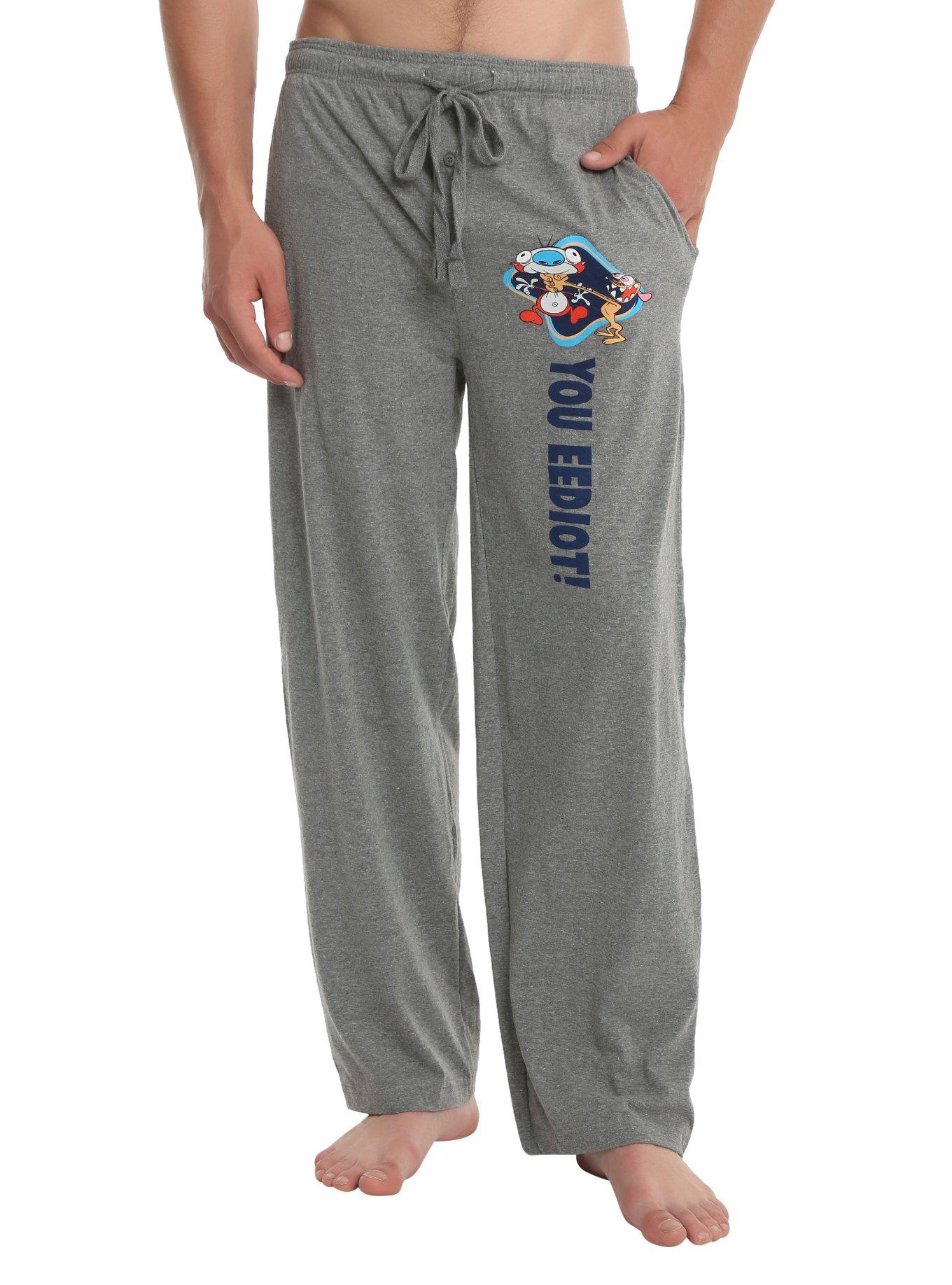 Nickelodeon The Ren & Stimpy Show Guys Pajama Pants, GREY, hi-res