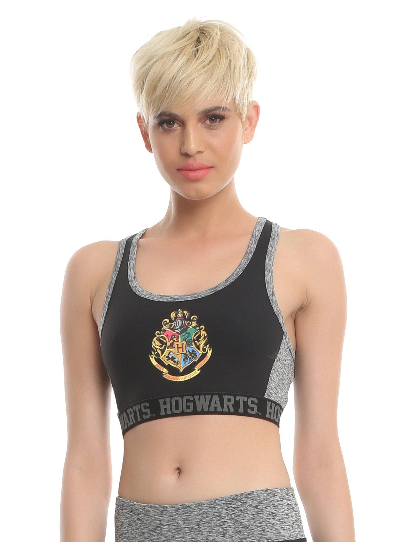 Harry Potter Hogwarts Low-Impact Sports Bra, BLACK, hi-res