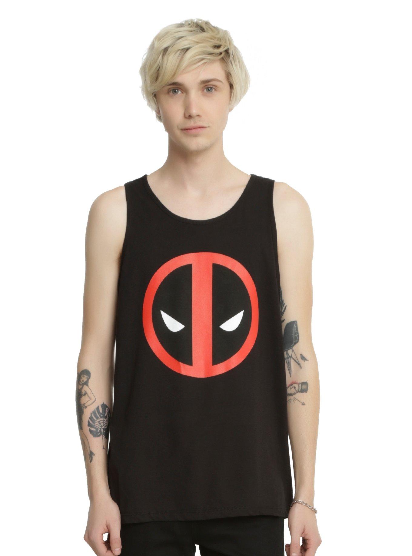 Marvel Deadpool Classic Logo Tank Top, BLACK, hi-res