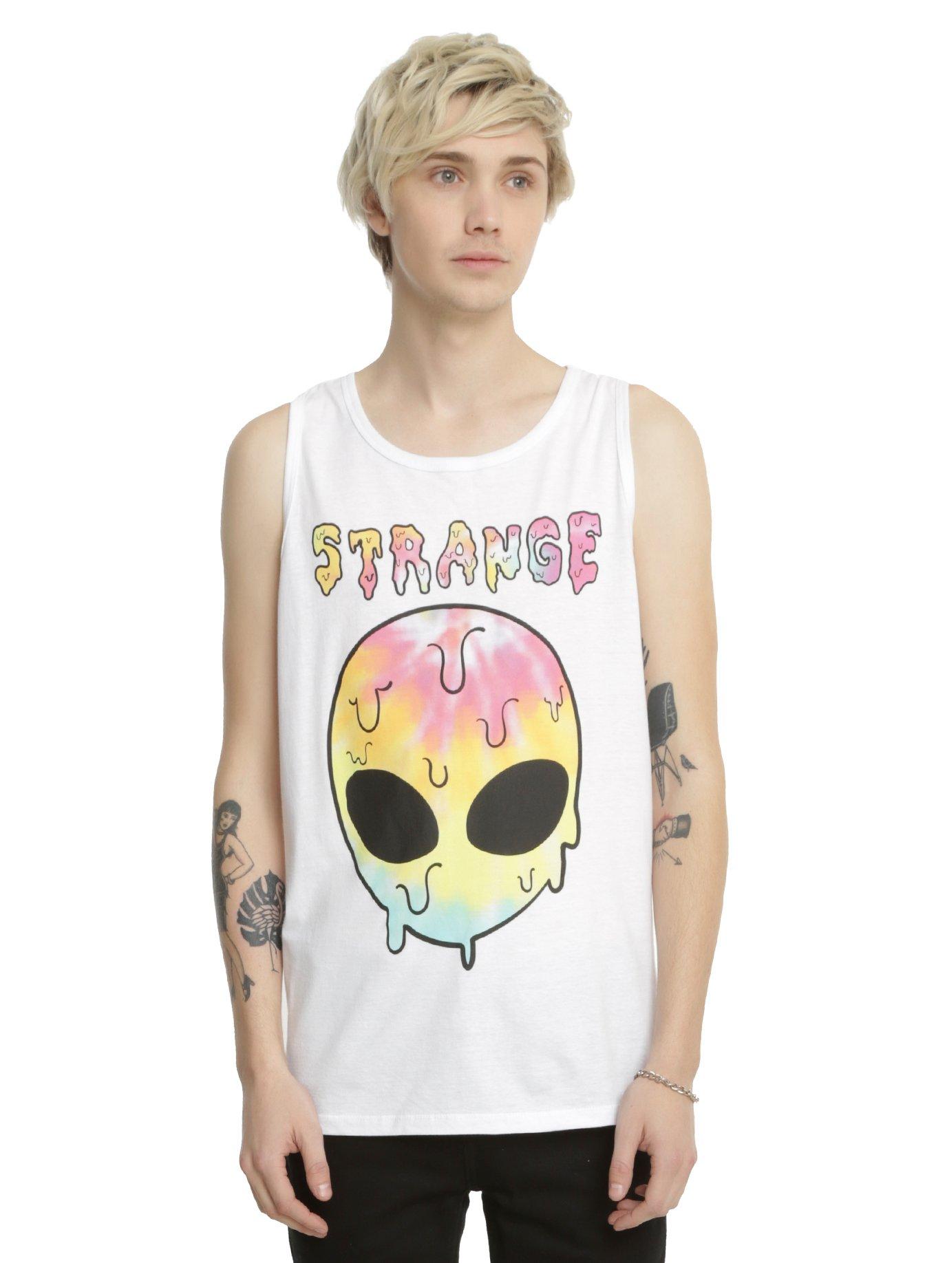 Strange Alien Tank Top, WHITE, hi-res