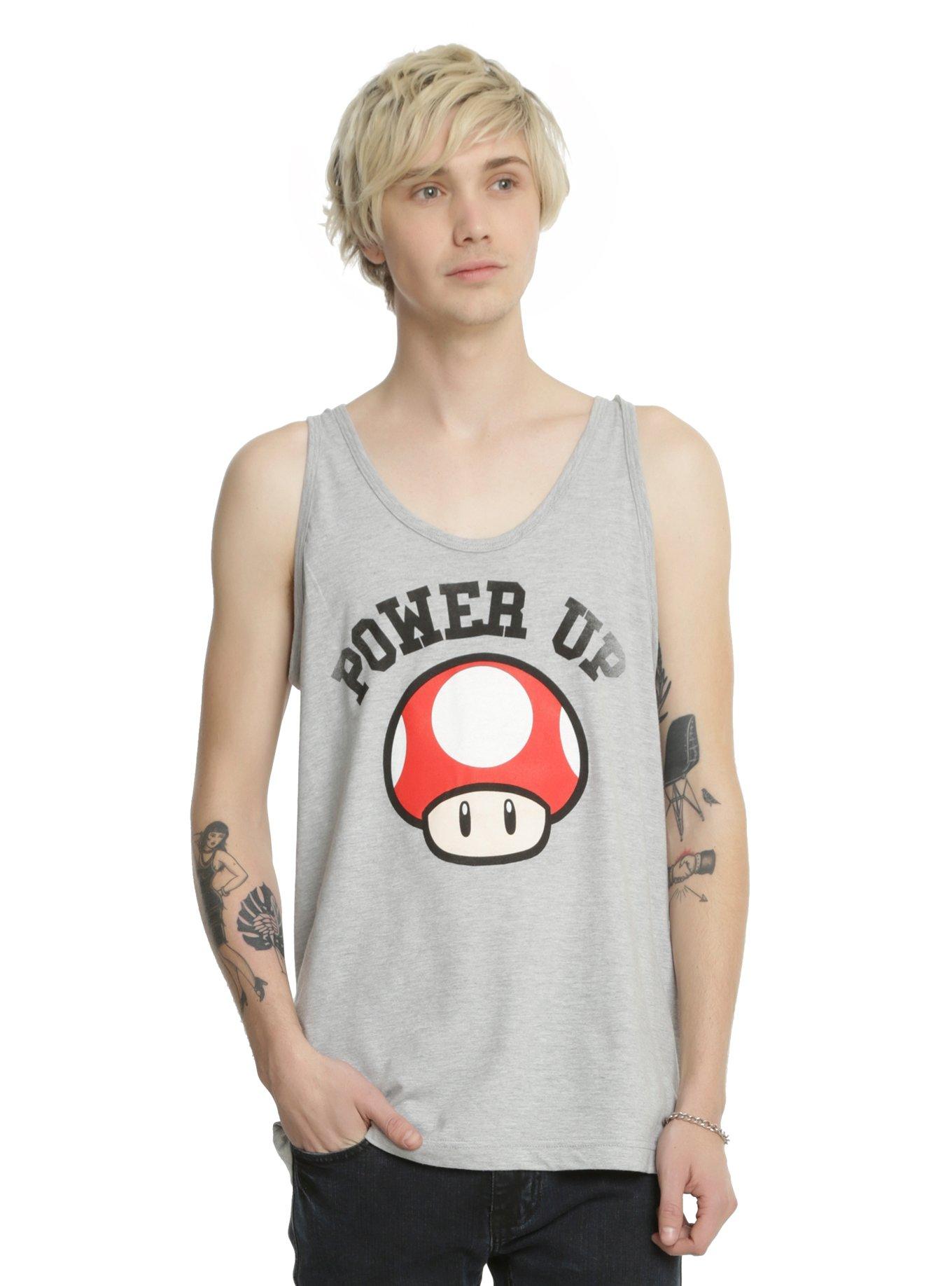 Super Mario Bros. Power Up Toad Tank Top, GREY, hi-res