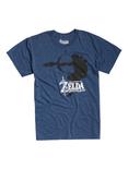 The Legend Of Zelda: Breath Of The Wild Link Silhouette T-Shirt, BLUE, hi-res