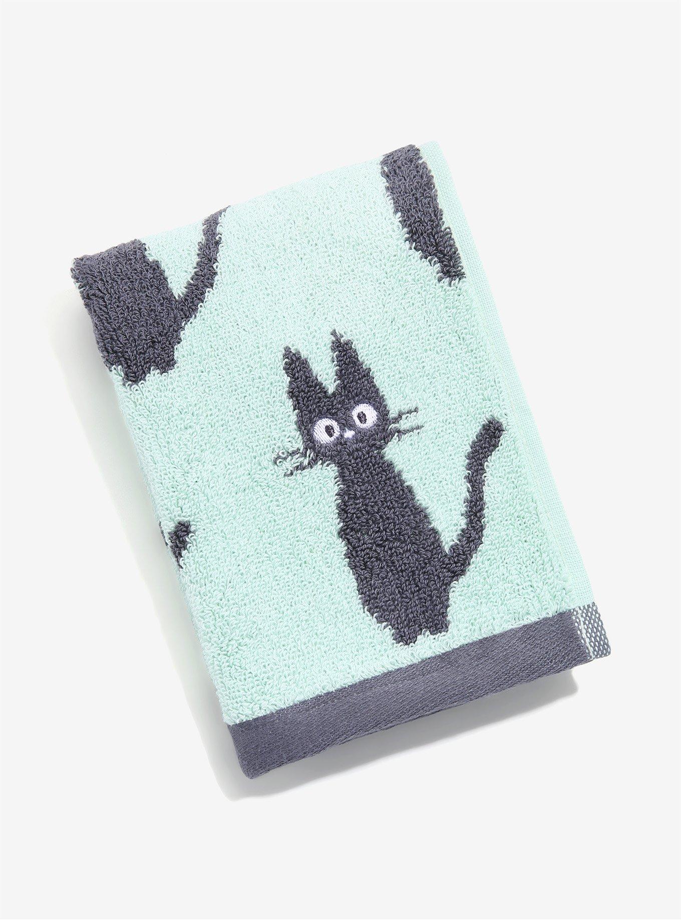 Studio Ghibli Kiki's Delivery Service Jiji Silhouette Hand Towel, , hi-res