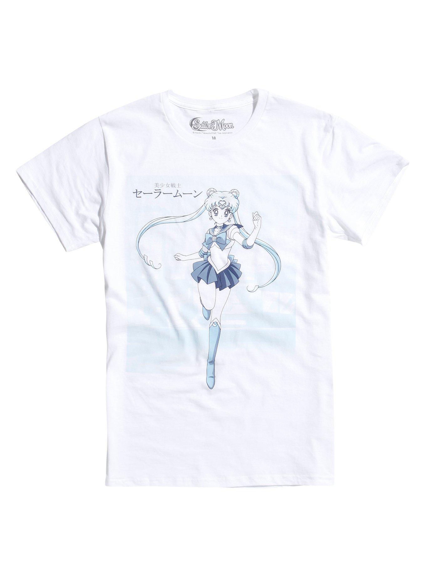 Sailor Moon Vaporwave T-Shirt, WHITE, hi-res