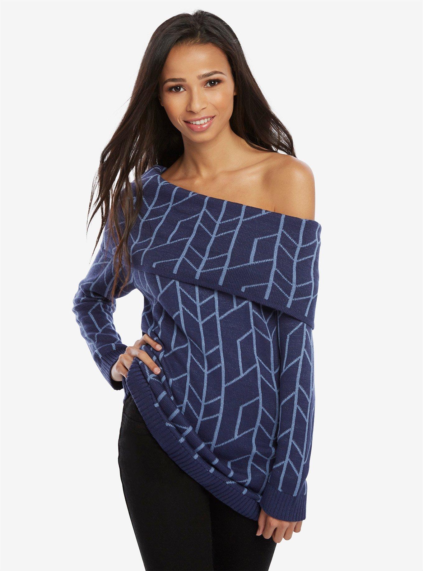 Off the shoulder cowl neck sweater best sale