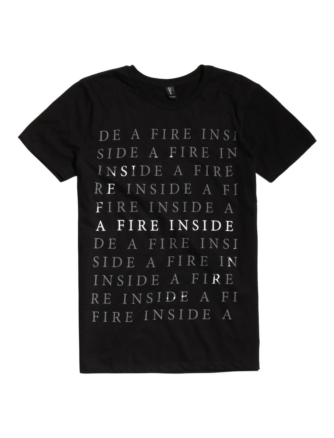 AFI A Fire Inside Repeated Logo T-Shirt, BLACK, hi-res