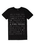 AFI A Fire Inside Repeated Logo T-Shirt, BLACK, hi-res