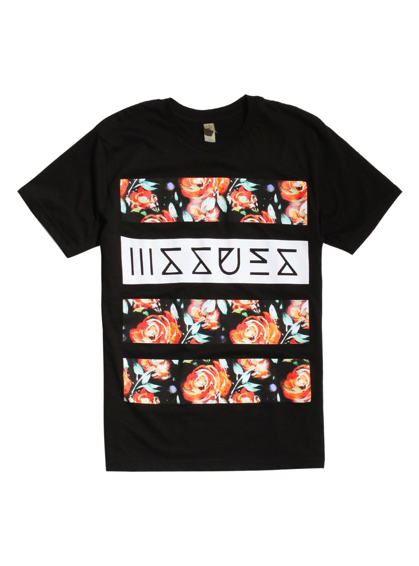 Issues Floral Logo T-Shirt, BLACK, hi-res