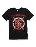 Shinedown Lightning Globe T-Shirt, BLACK, hi-res